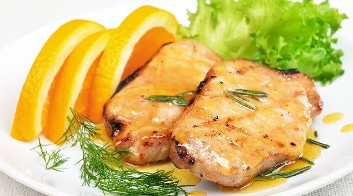 Chuletas de cerdo en salsa de naranja - Interporc